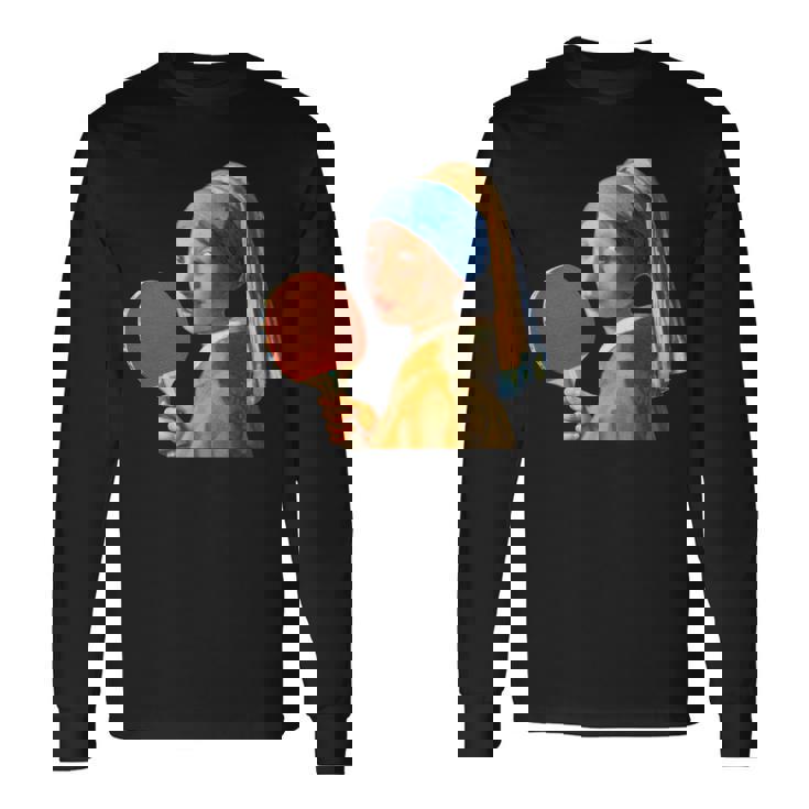 卓球 面白いtシャツ ボール ピンポン おもしろ 服 ネタ メンズ 卓球部 おもしろグッズ 大人 子供 長袖tシャツ 長袖Tシャツ