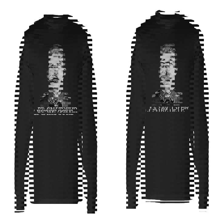 反社会主義と共産主義者 スターリン 長袖Tシャツ