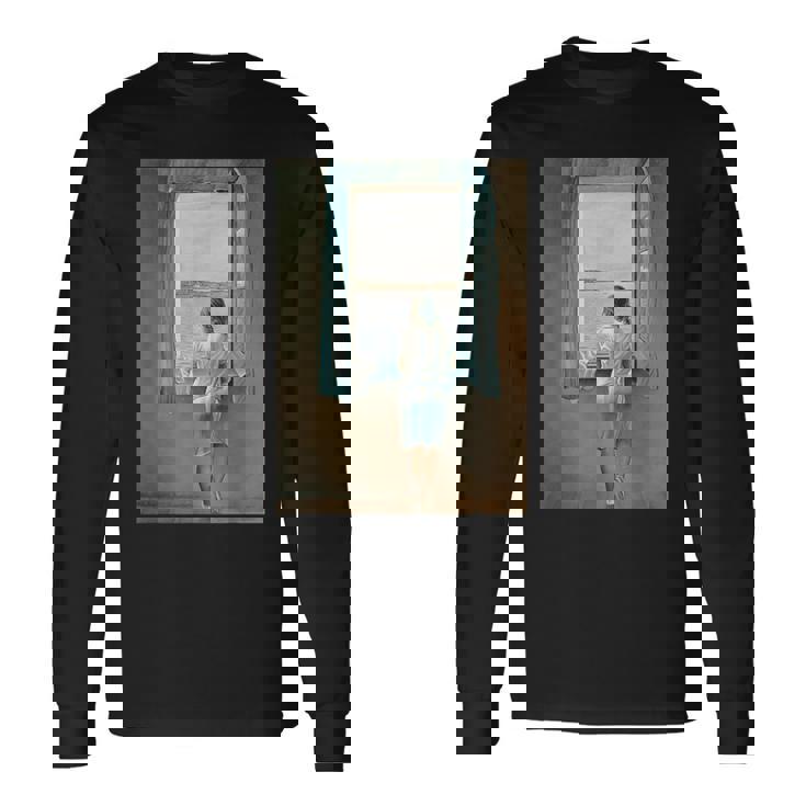 名画イラスト 長袖Tシャツ