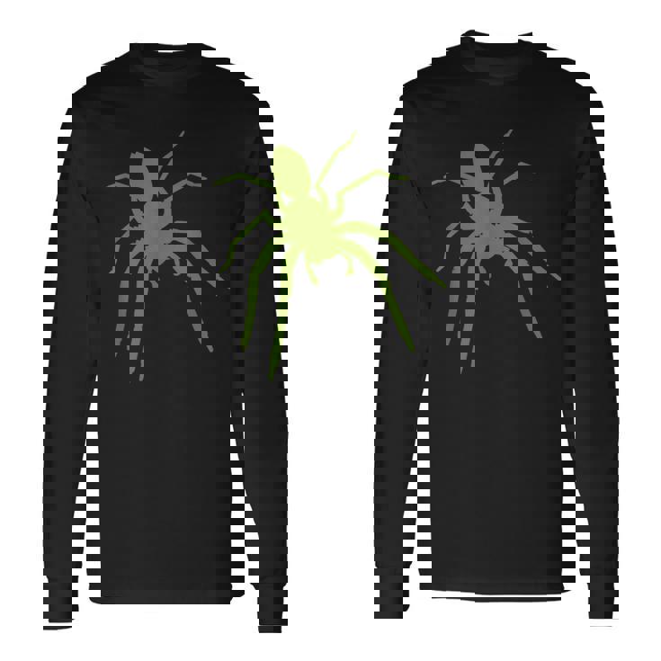 大きな蜘蛛とタランチュラと蜘蛛の巣 蜘蛛が好きです。 長袖Tシャツ