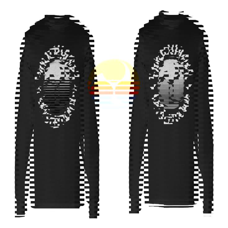 太鼓みつどもえレトロな夕焼け練習用太鼓愛好家へのプレゼント Taiko 長袖Tシャツ ギフトのアイデア