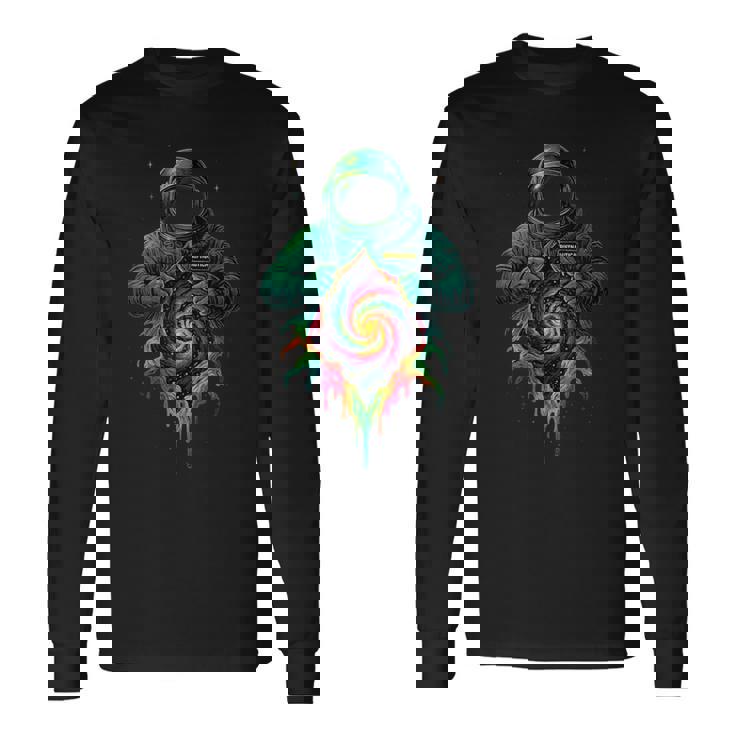 宇宙飛行士が宇宙の裂け目 長袖Tシャツ