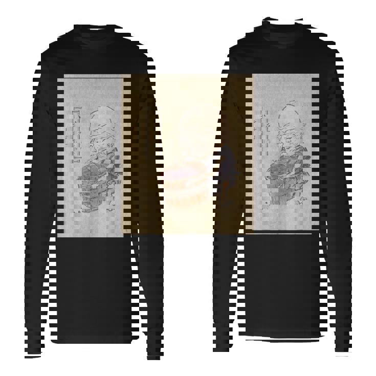 小豆洗い【日本の妖怪シリーズ】 長袖Tシャツ