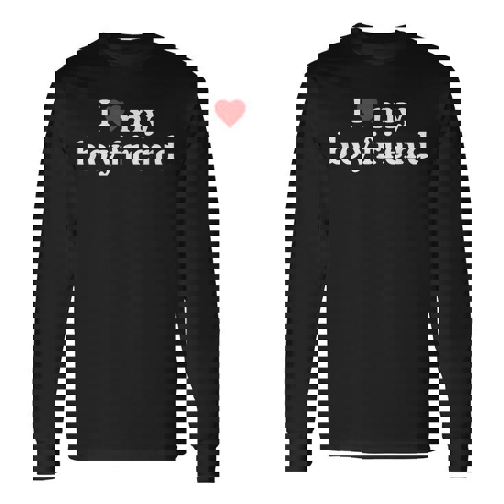 彼氏を愛してる I Love My Boyfriend 長袖Tシャツ