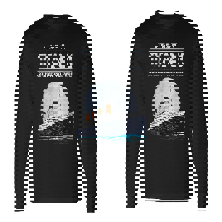 息子のための1912年のヴィンテージタイタニック航海船クルーズギフト 長袖Tシャツ