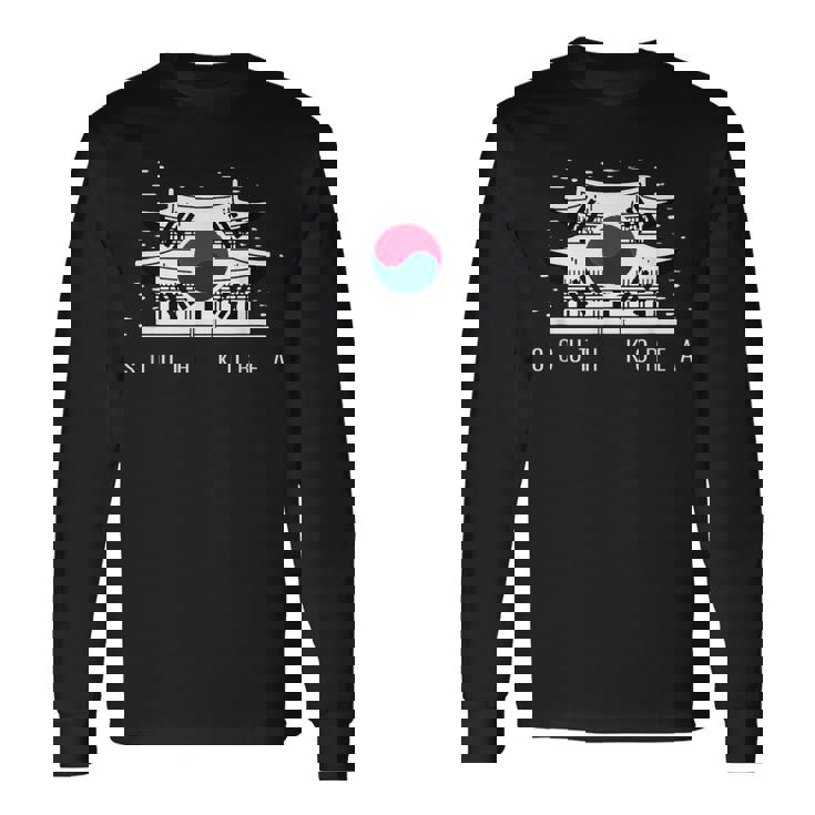 愛国的な韓国国旗ジャージーtシャツ 韓国製 長袖Tシャツ