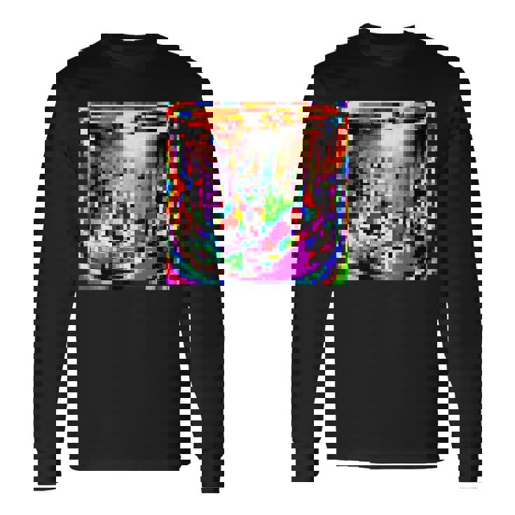 敵対的 アンチフェイシャル認識 カモフラージュ インビジビリティ 長袖Tシャツ