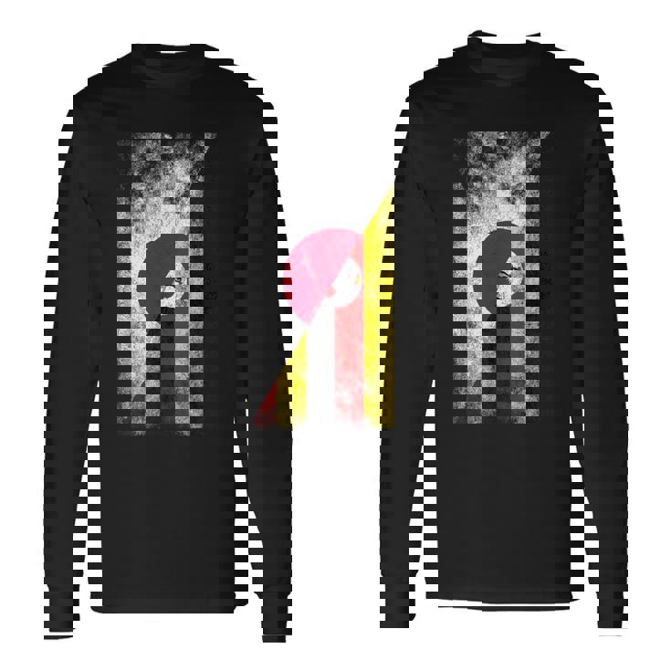 日本ウガンダ国旗 日本ウガンダ 長袖Tシャツ