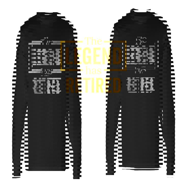 昔は同僚の定年退職祝いに、レジェンドと一緒に働いてた 長袖Tシャツ