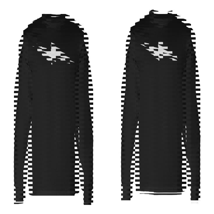 横向きライトニングボルト 長袖Tシャツ