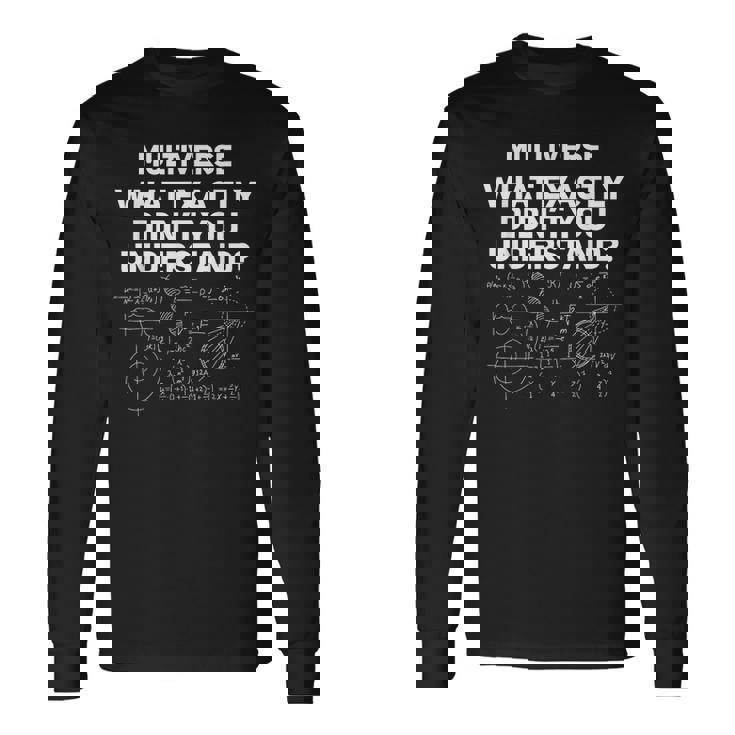 次元移動未来量子力学マルチバース 長袖Tシャツ