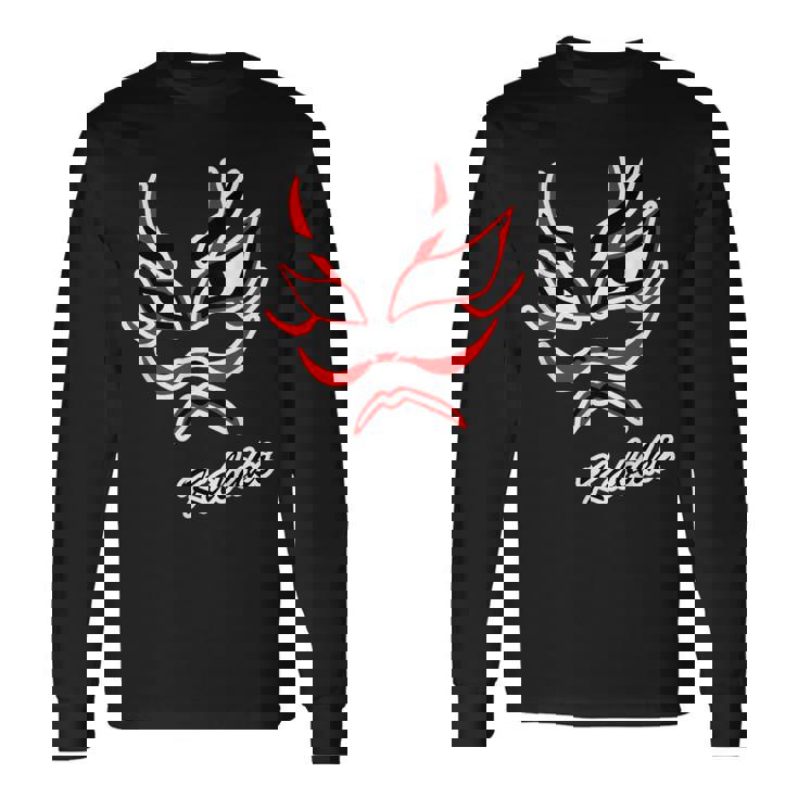 歌舞伎 カブキ Kabuki【顔】日本 文化 和柄 面白い 長袖Tシャツ