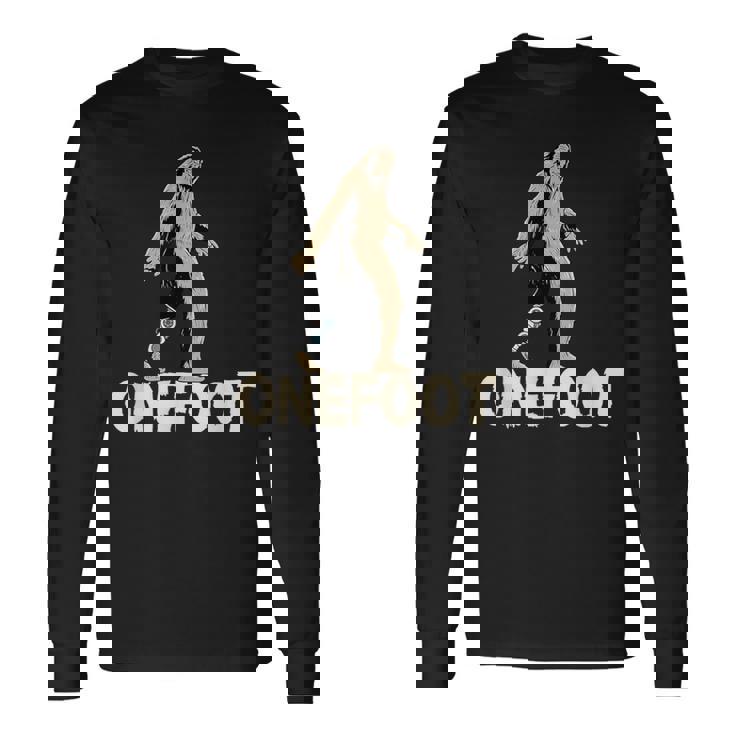 泥足切断者の冗談 脚切断者のための義足デザイン 長袖Tシャツ