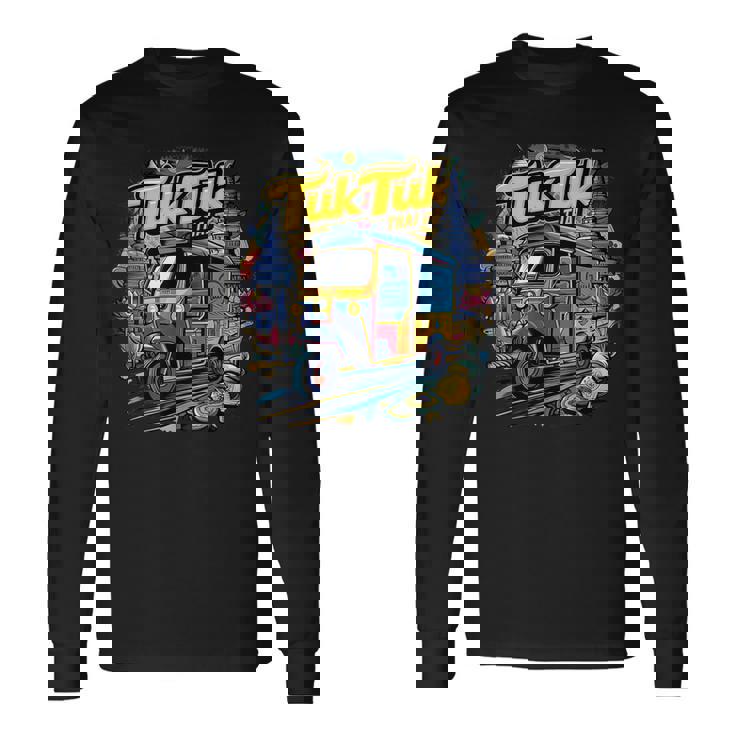 活気に満ちたトゥクトゥクタイアドベンチャー 長袖Tシャツ