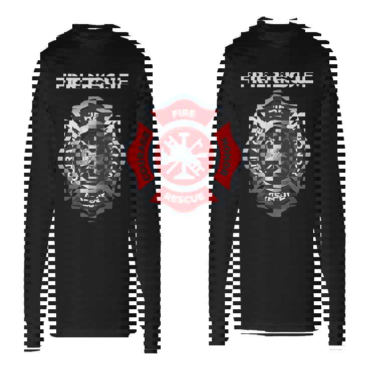 消防士 Ems 消防救助 長袖Tシャツ