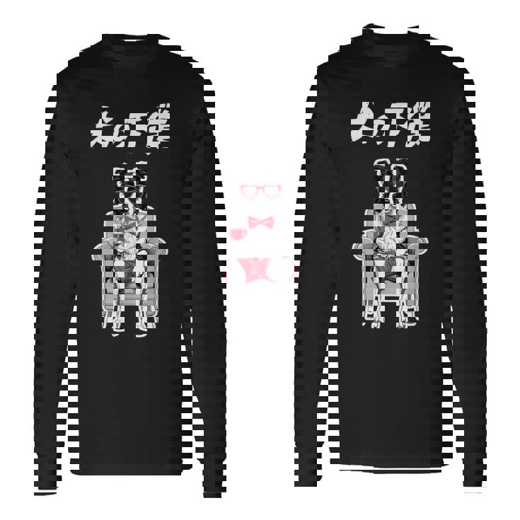 犬の下僕 ボーダーコリー 犬 おもしろ 面白い ネタ 笑える かわいい 長袖Tシャツ