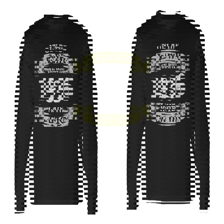 真の伝説は 1936 年に誕生しました ビンテージ 90 周年記念デザイン 長袖Tシャツ