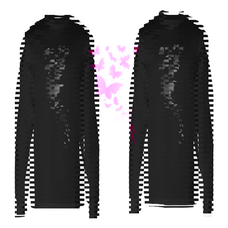 蝶の美しさをお楽しみください。グラフィッククールなデザイン。 長袖Tシャツ