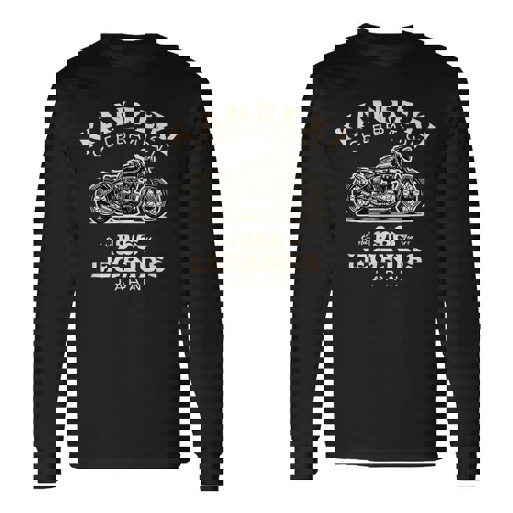 還暦祝い 1966年（昭和41年）生まれのバイク好き 2026年（令和8年）60歳記念 かっこいい 長袖Tシャツ