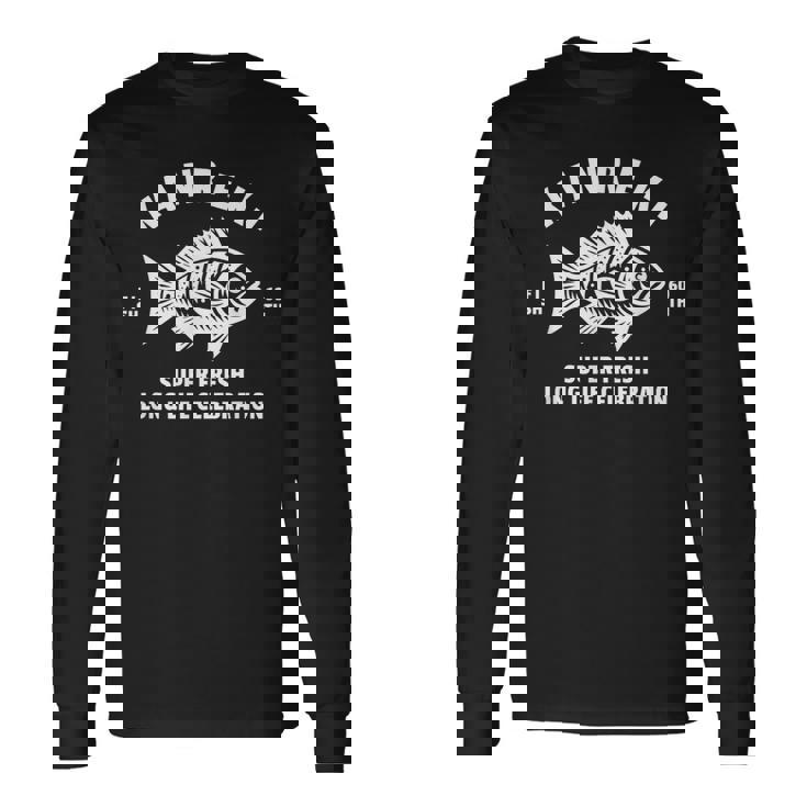 還暦祝い 魚釣りが趣味の60歳に贈る特別なお祝い 長寿・安全・大漁祈願 かっこいい 長袖Tシャツ