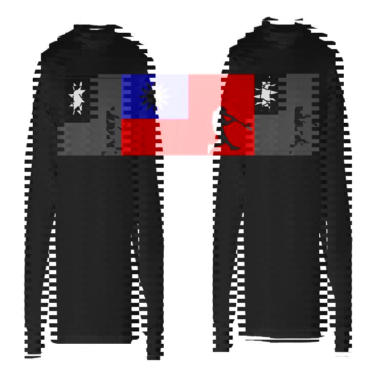 野球リーグ台湾国旗 アジア代表選手 長袖Tシャツ