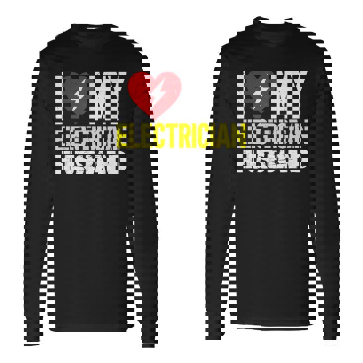 電気技師の夫が大好き 長袖Tシャツ