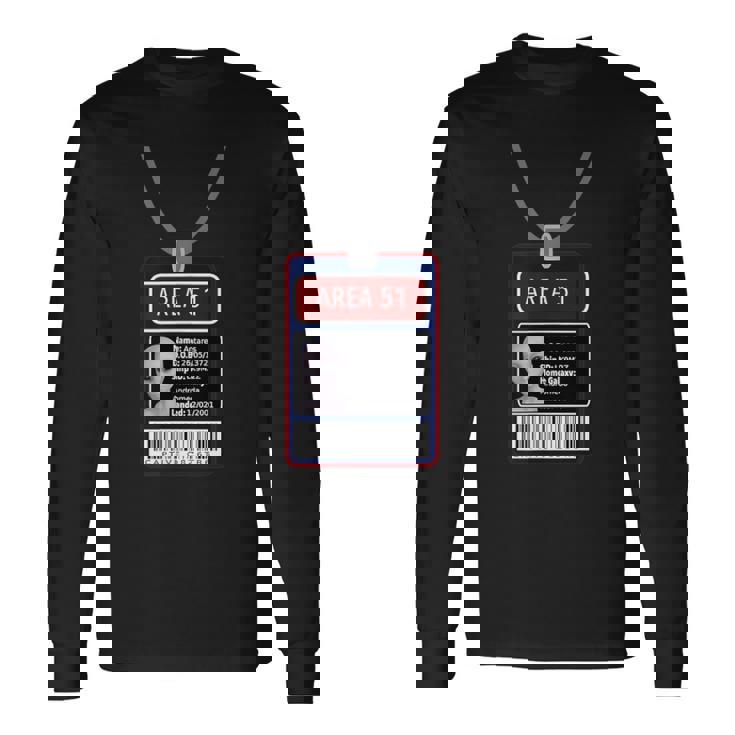 面白いfエリア 51 宇宙人 Idパス ハロウィンコスチューム 長袖Tシャツ