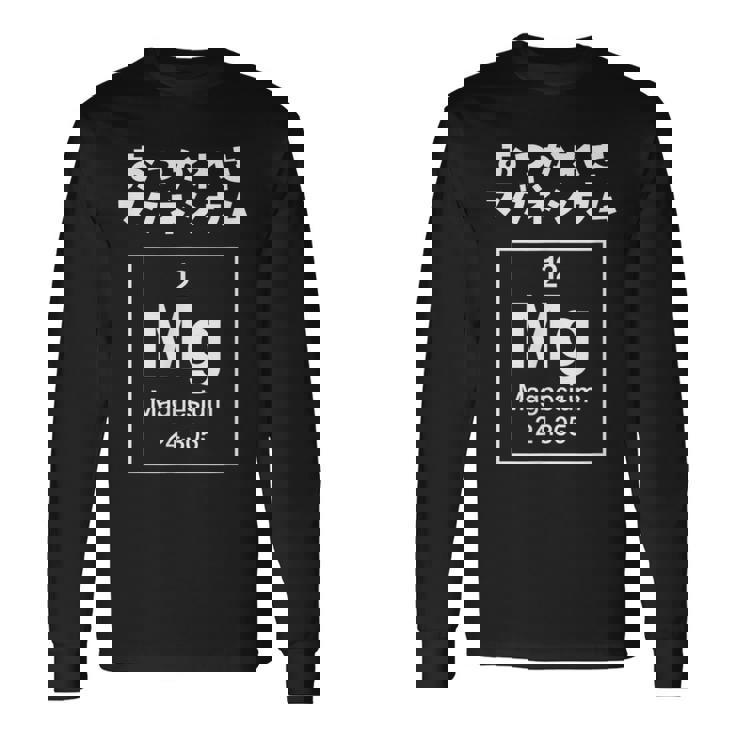 面白いtシャツ マグネシウム 周期表 化学 ネタ 服 おもしろ 元素 メンズ ネタ 科学 理系 ダジャレ 長袖Tシャツ