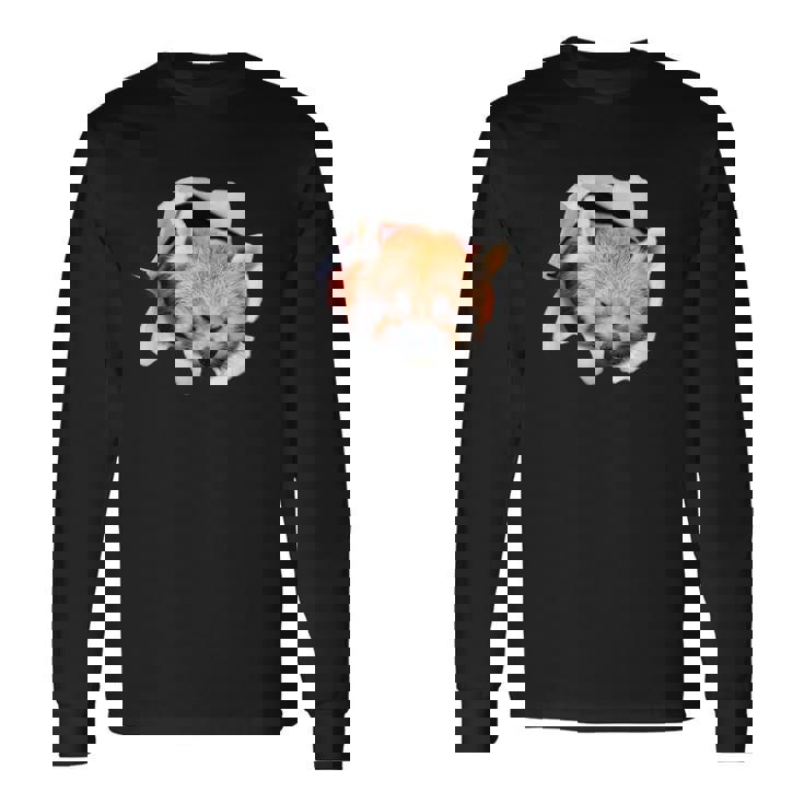 面白いtシャツ レッサーパンダ メンズ 動物 グッズ かわいい 面白い 服 ネタ 長袖Tシャツ