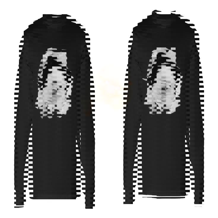 面白いtシャツ 犬 ポメラニアン イヌ わんこ メンズ 犬好き グッズ かわいい おもしろ 面白い 服 ネタ 長袖Tシャツ