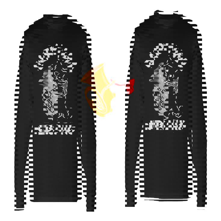 面白いチューバプレーヤー 長袖Tシャツ