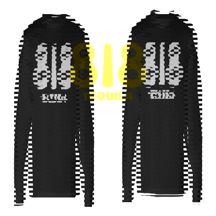 面白いドリンクデザイン 818 チームテキーラワインラバー 長袖Tシャツ