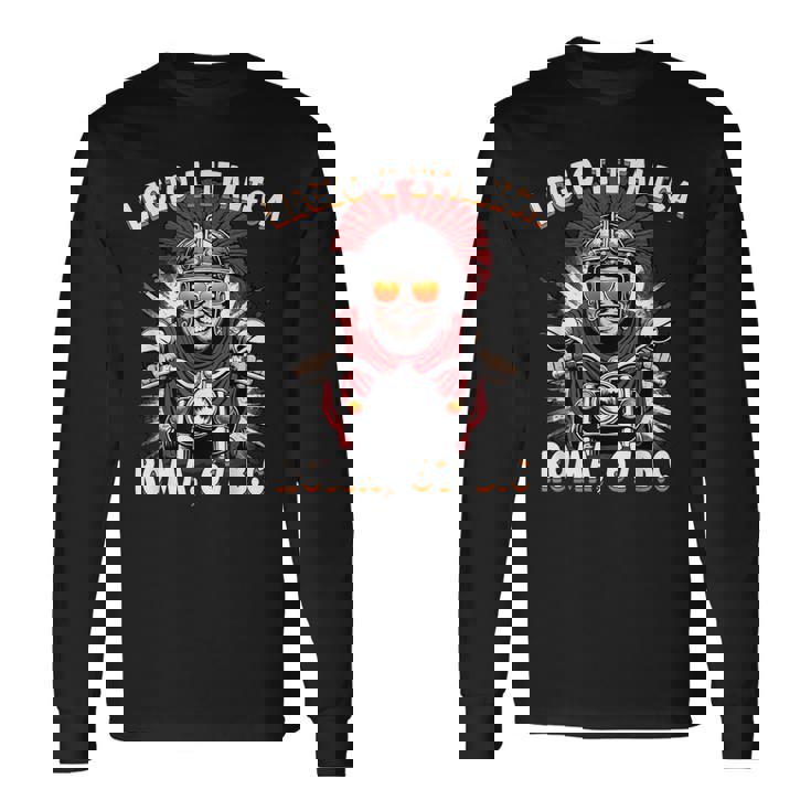 面白いローマのセンチュリオン モーターサイクリスト Legio 1 Italica 長袖Tシャツ