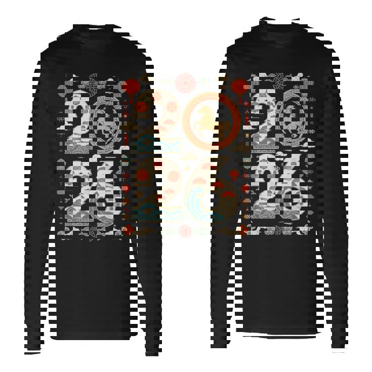 馬の年 – 干支 2026年 長袖Tシャツ