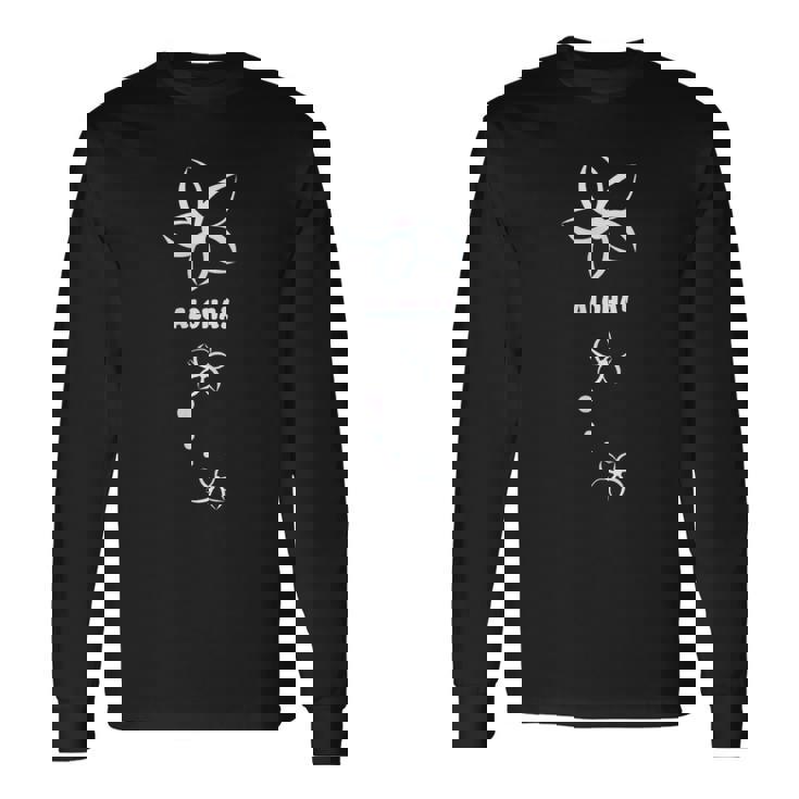 ＊アロハ！ハワイアン＊ プルメリア シンプルデザイン 長袖Tシャツ