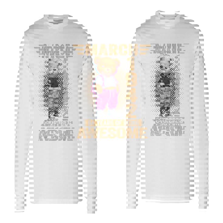 1942年3月 84歳の誕生日 84歳のテディベア Being Awesome 長袖Tシャツ