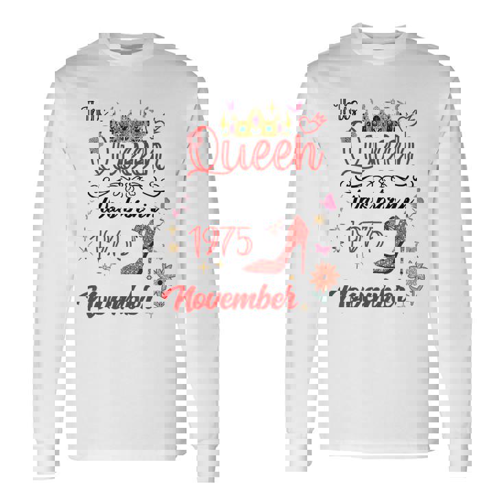 1975年11月 誕生日 この女王は1975年11月に生まれました 長袖Tシャツ