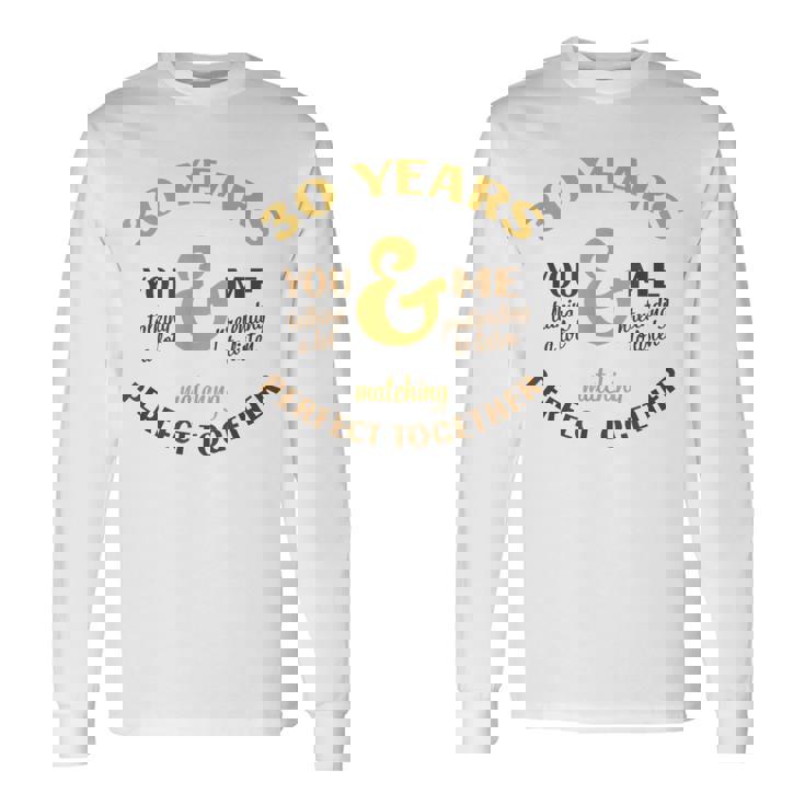 30年 一緒に完成 30周年 おそろい カップル 長袖Tシャツ