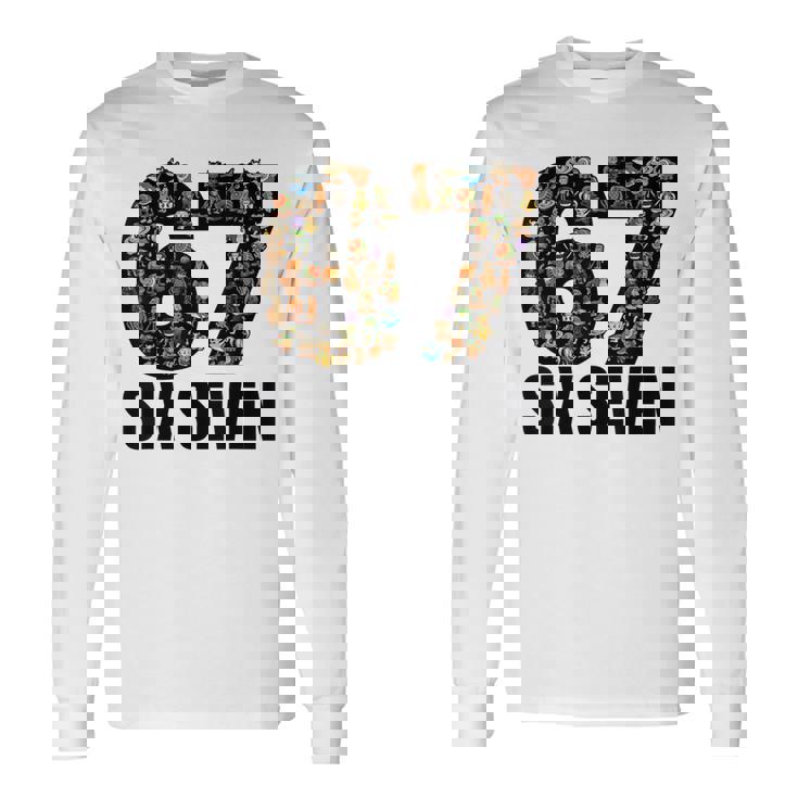 67 シックスセブン イタリアンブレインロットジェネレーションアルファスラングミーム 長袖Tシャツ