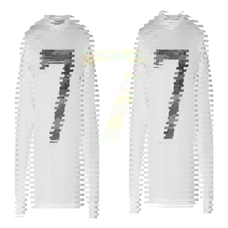 7 ジャージ ユニフォーム バーシティ スポーツ 迷彩 カモフラージュ 7Th 長袖Tシャツ