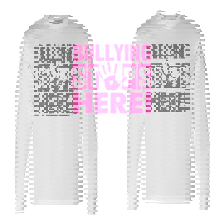 Bullyingtop Here ピンクシャツデー 長袖Tシャツ