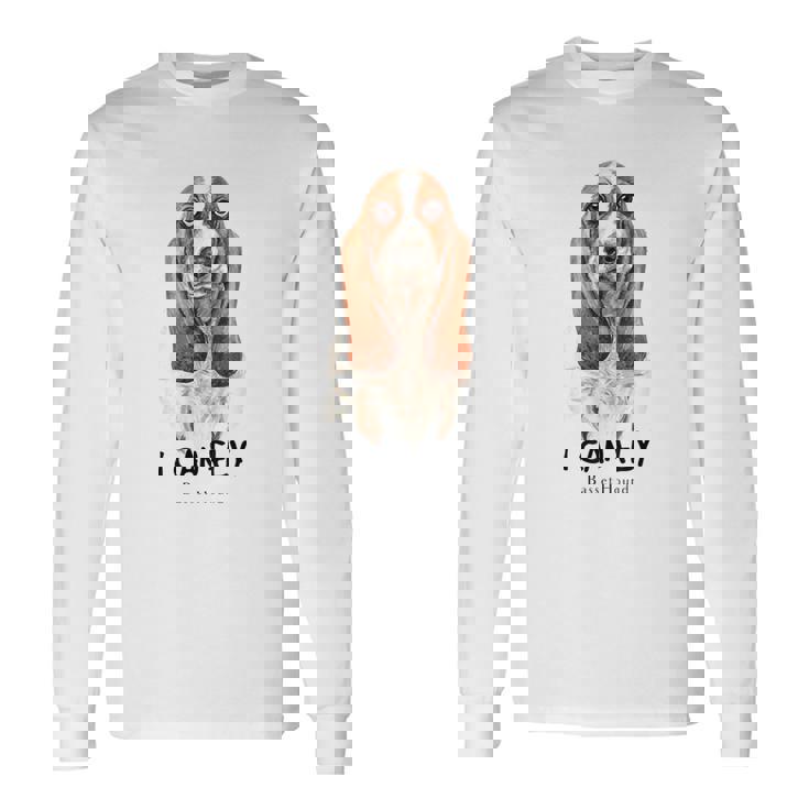 I Can Fly バセットハウンド 長袖Tシャツ