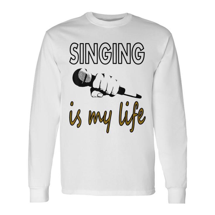 Cantante Cantante De Música Músico De Cantante Idea De Regalo Camiseta de manga larga