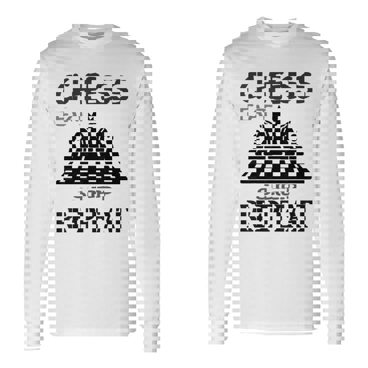 Chess Play チェス盤 チェスマット ギフトアイデア 長袖Tシャツ ギフトのアイデア