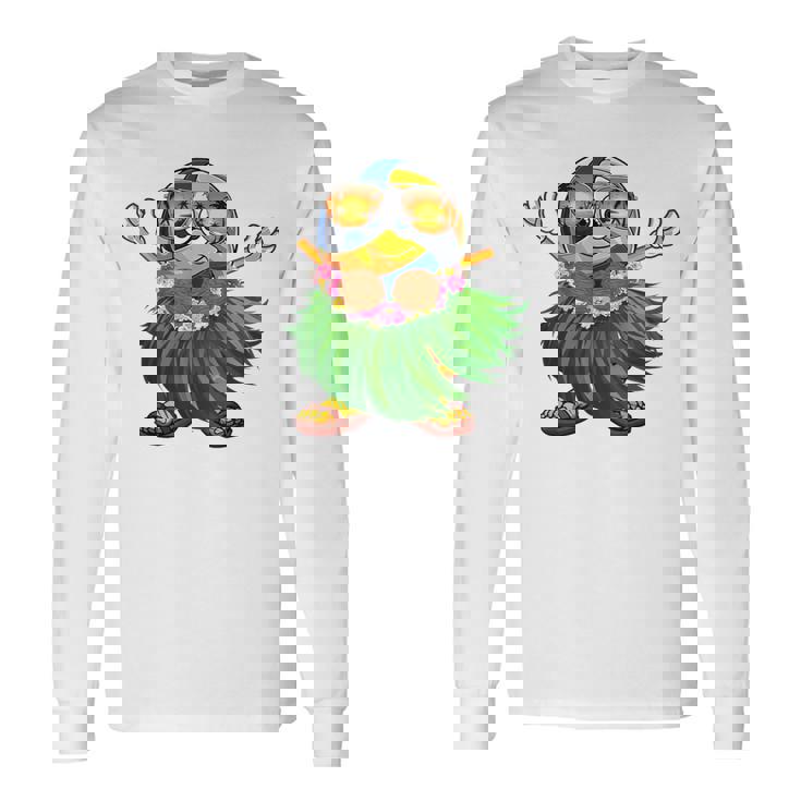 Cute Hawaiian Volleyball Ball Tropical Beach Summer Vacation Long Sleeve T-Shirt