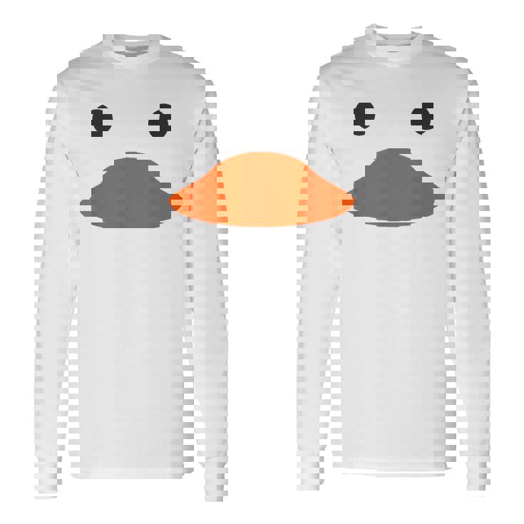 Easter Rubber Duck Face Halloween Costume Duckling Long Sleeve T-Shirt