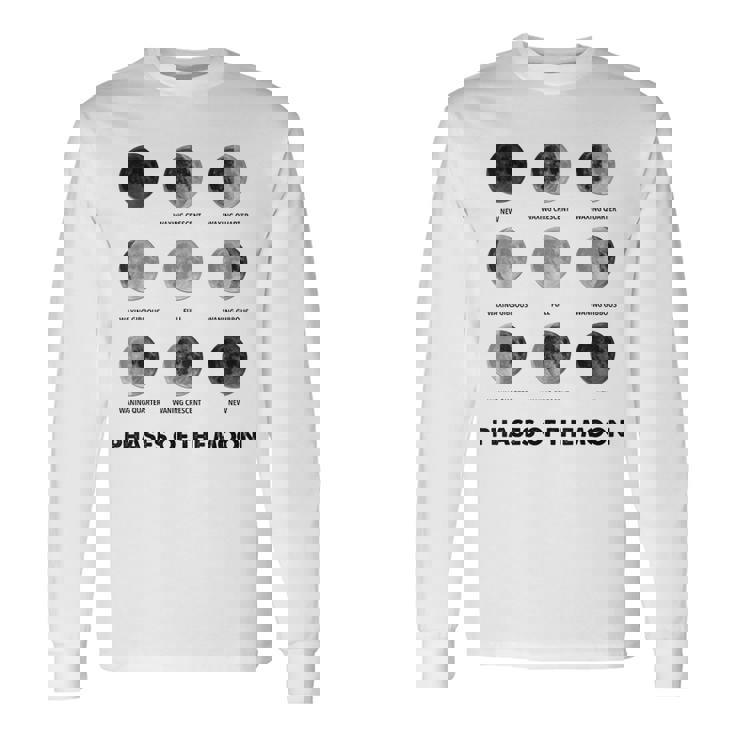 Fase Lunar Ciclos Lunares Eclipse Lunar Ciclo Lunar Camiseta de manga larga