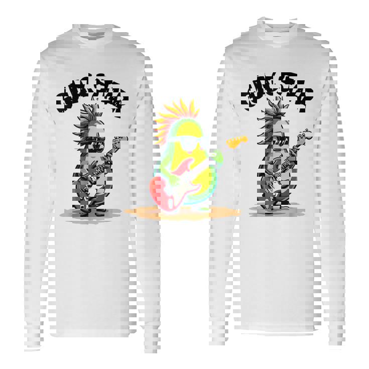 Guactar 面白い アボカド愛好家 食べ物 駄洒落プリント メンズ レディース キッズ 長袖Tシャツ