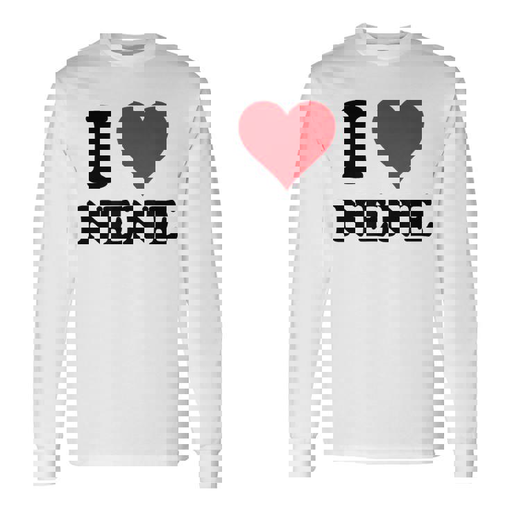 I Heart Nene 名 I Love パーソナライズ 長袖Tシャツ