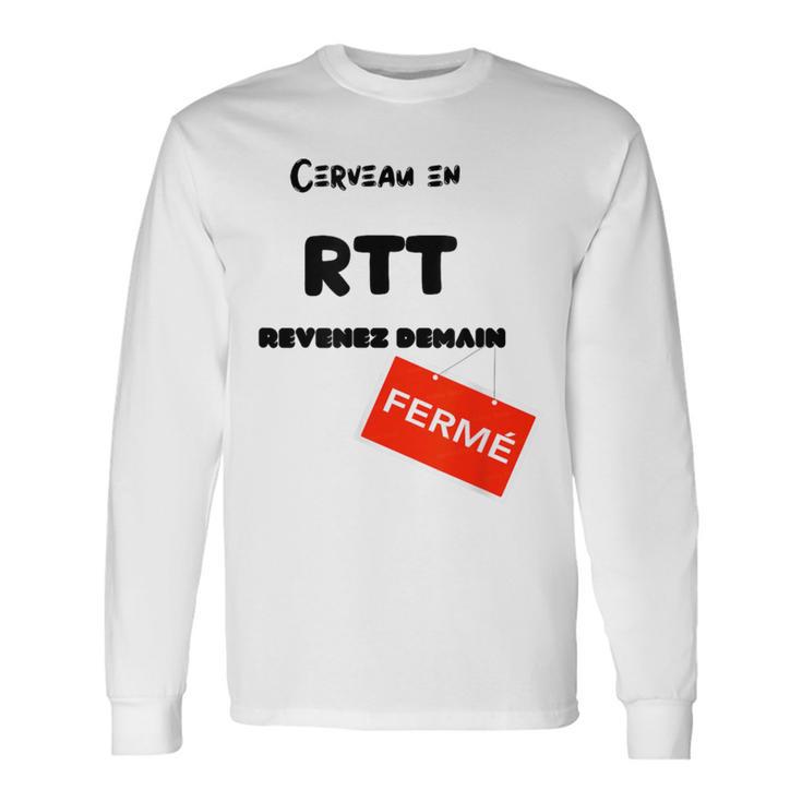 Homme Humour Cerveau En Rtt T-shirt à manches longues